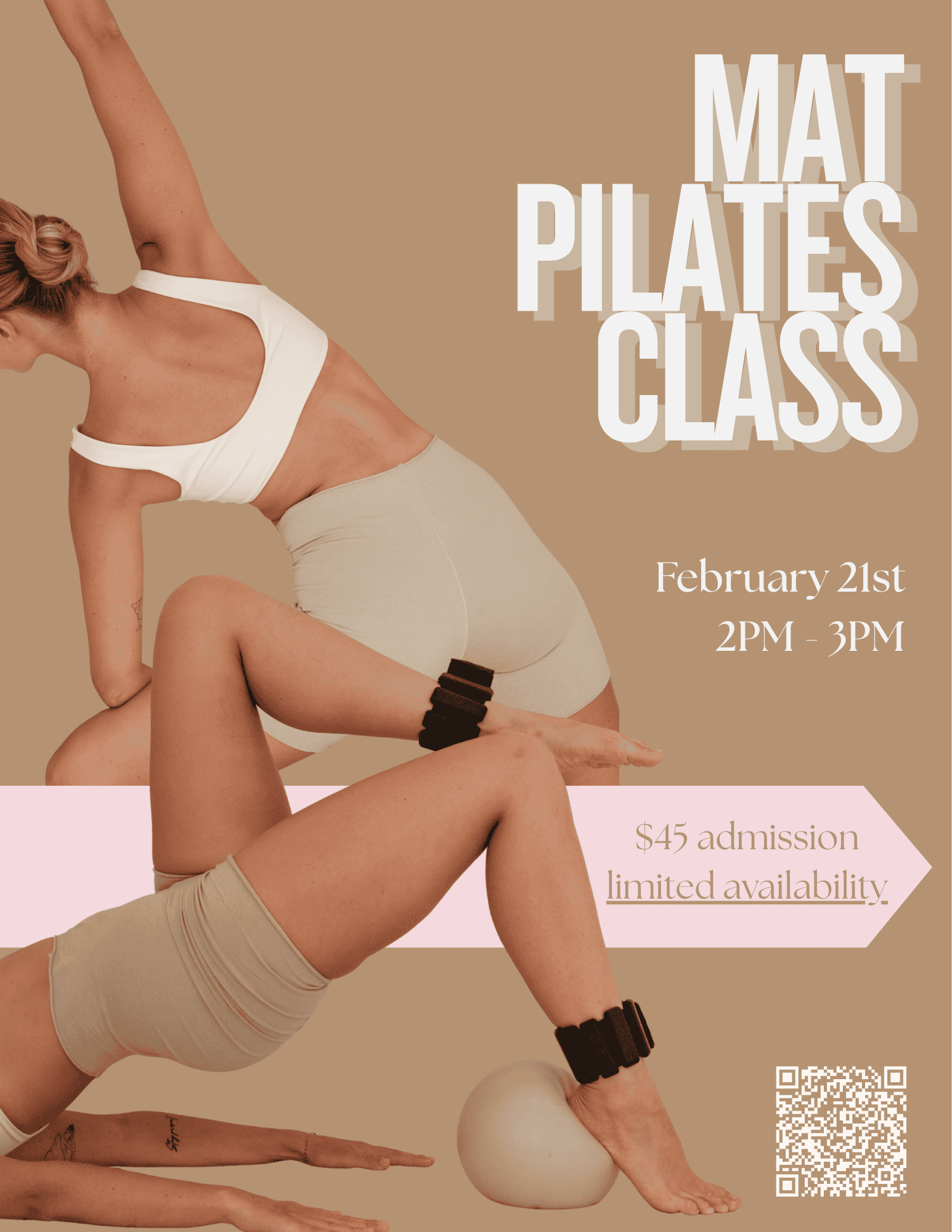 mat pilates class flyyer