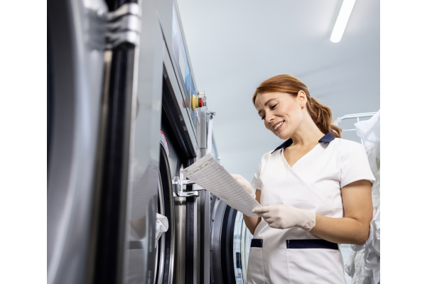 A person in a white uniform and gloves looking at a paperAI-generated content may be incorrect.