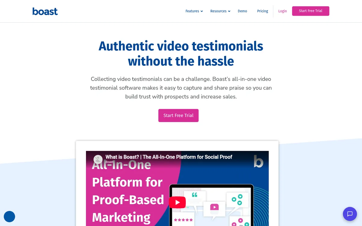 Boast homepage, October 2026