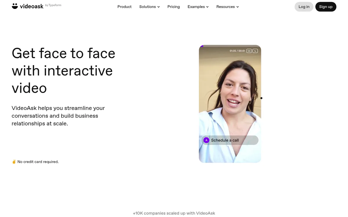 VideoAsk homepage, October 2026