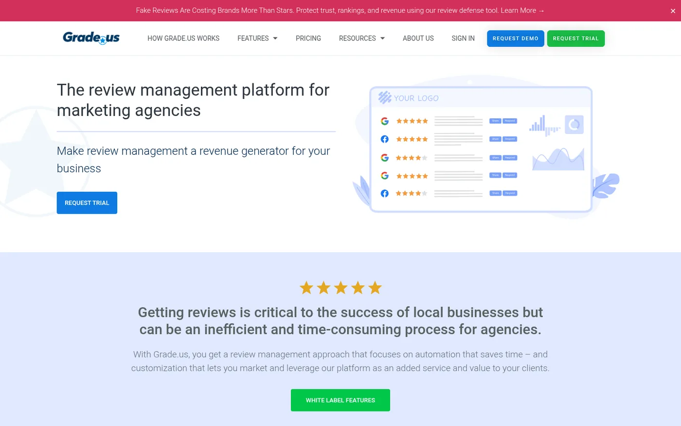 Grade.us homepage screenshot