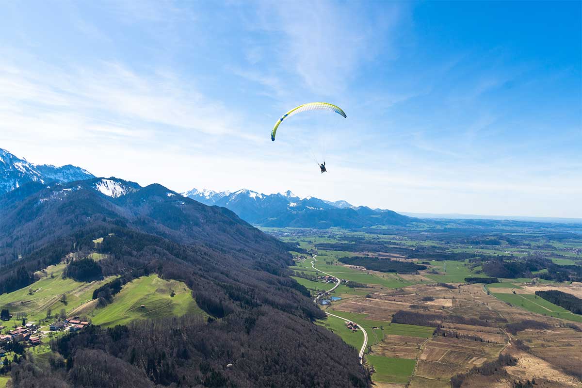 Gleitschirm im Achental, Chiemgau