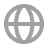Gray globe icon representing world or internet.