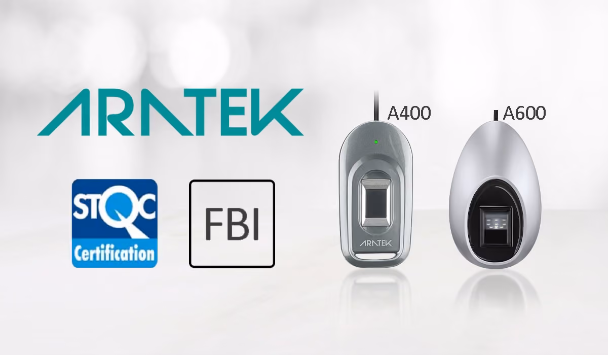Los escáneres de huellas digitales de Aratek ahora cuentan con la certificación del FBI y el STQC