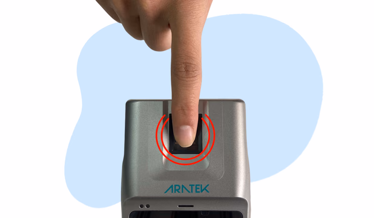 Aratek fingerprint scanner tips-Keep fingers in the right position