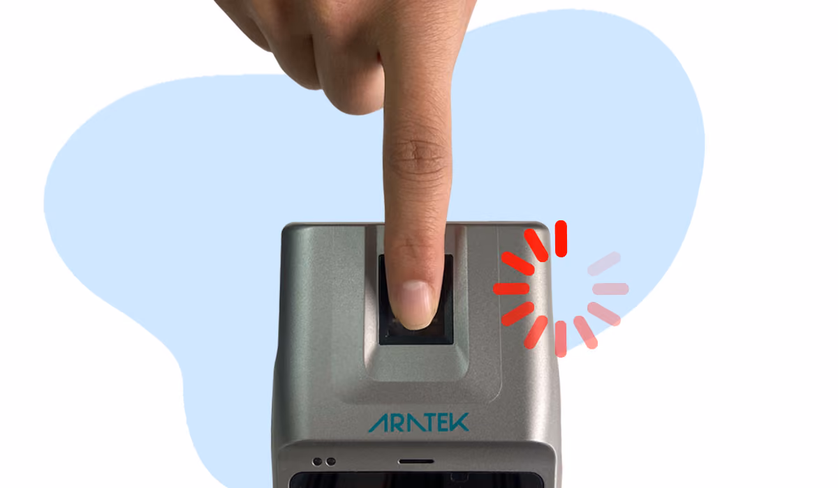 Aratek fingerprint scanner tips-Keep your hand still when scanning your fingerprint