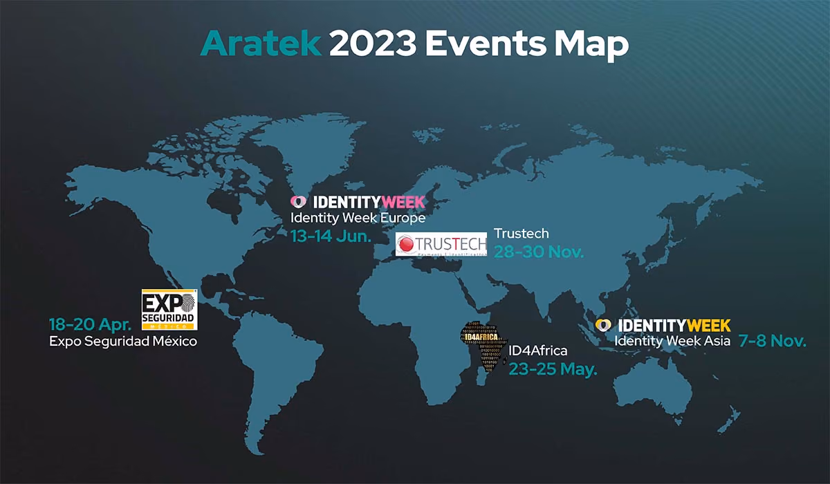 Aratek Biometrics 2023 Events Map and Calendar: Experience the Latest in Biometric Security