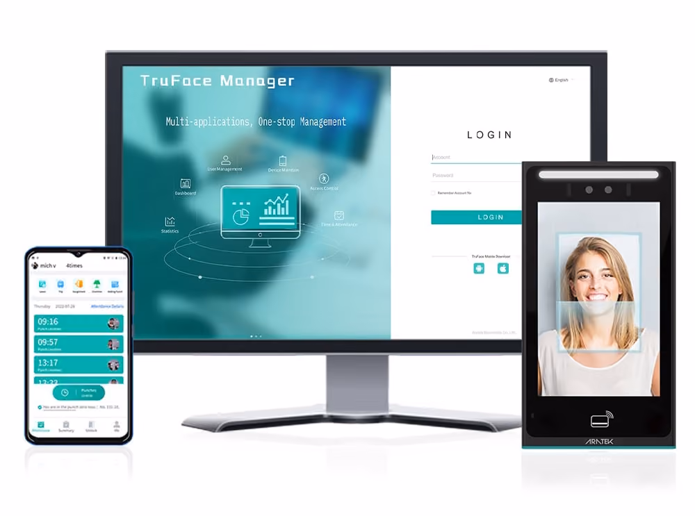 Aratek TruFace: An Example of the Access Control Management Platform with Desktop Windows, Mobile APP, and Terminal APP