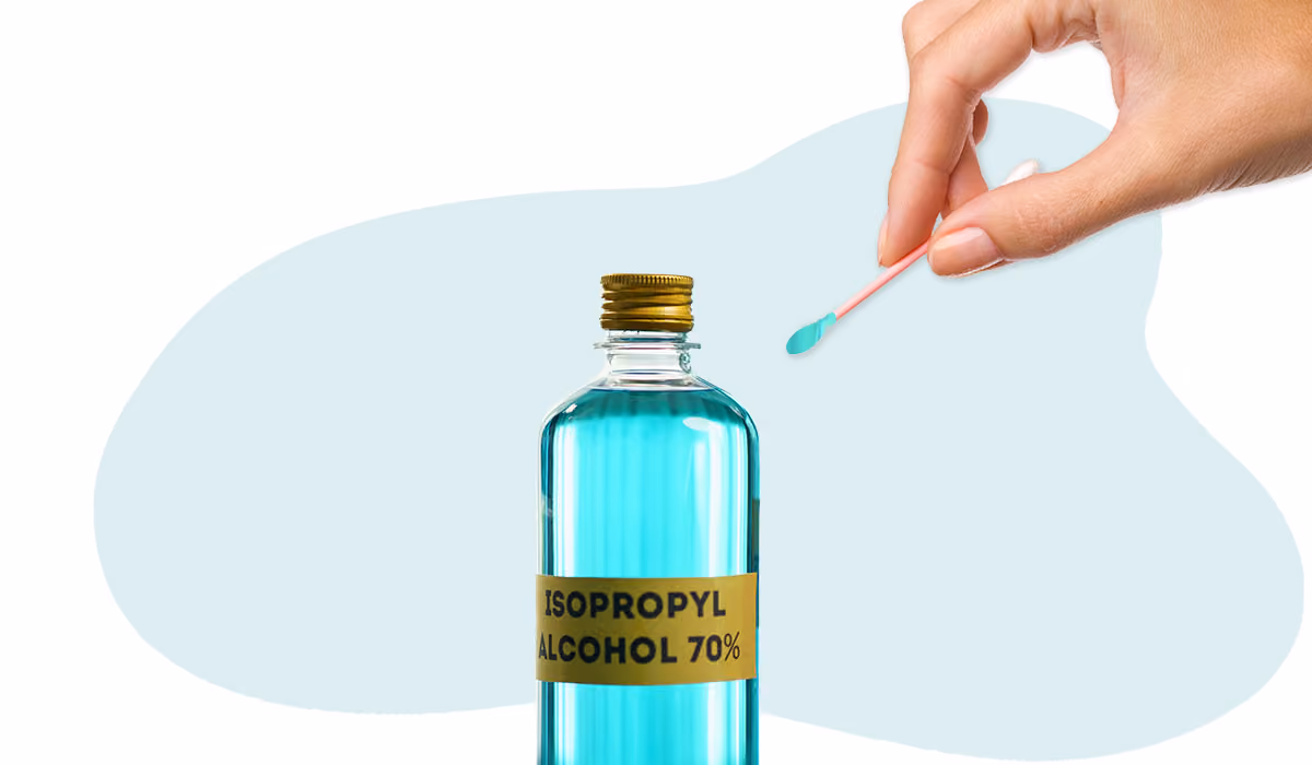 How to Clean Fingerprint Sensor: Step 3 Dampen a Cotton Swab with Isopropyl Alcohol