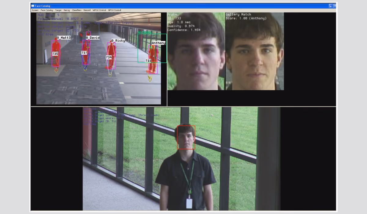 Example of Face Recognition at a Distance