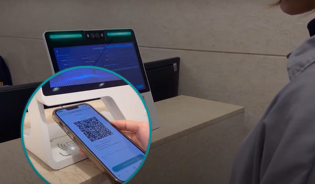 A QR code access control system for visitor management at the front desk