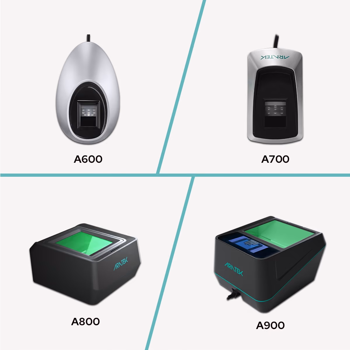 4 types of Aratek optical fingerprint scanners