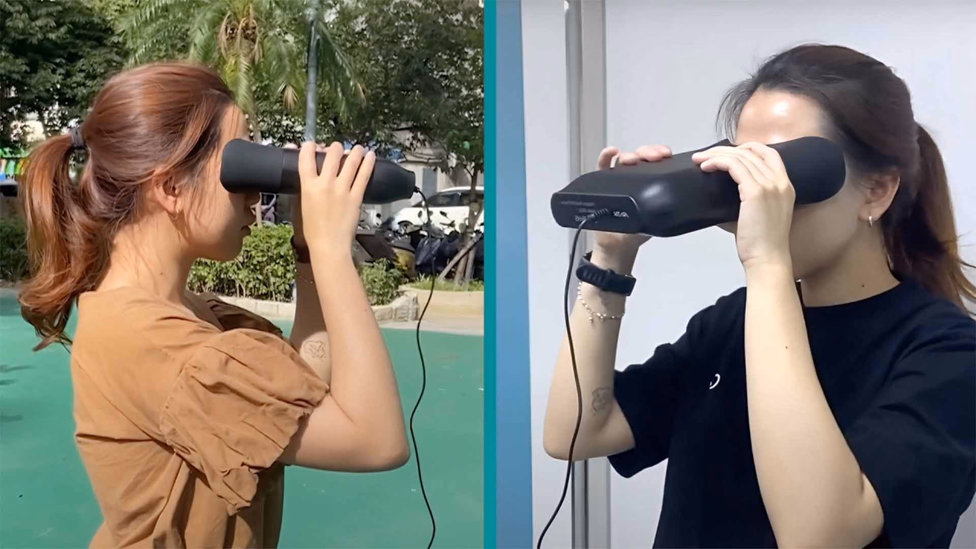 Binocular Barrel-Shaped Design