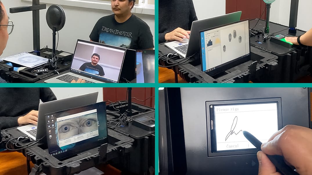 Captura biométrica multimodal compatible con MOSIP