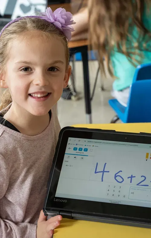 Student Showing Magma