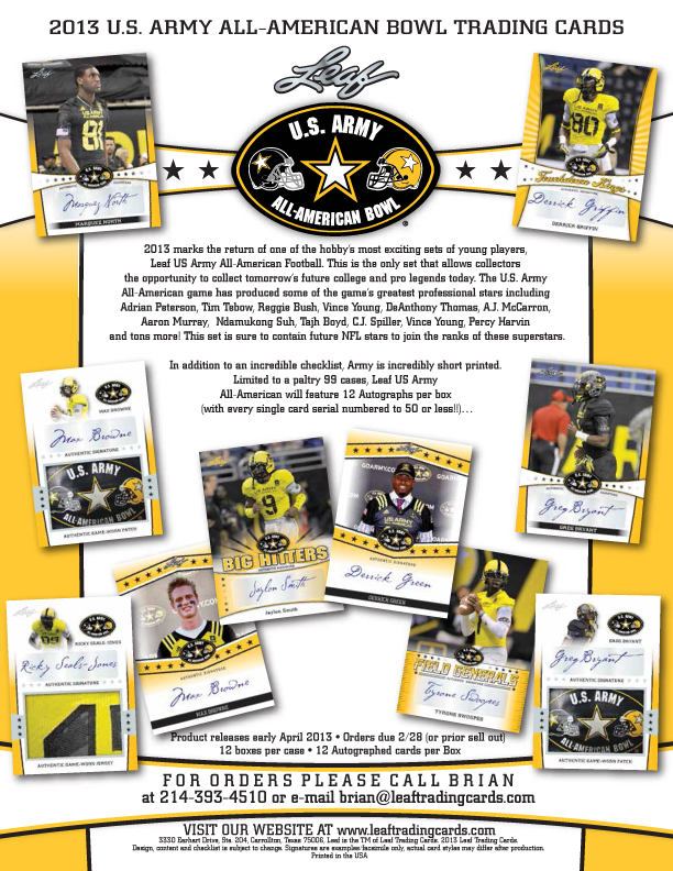 2013 Leaf U.S. Army All-American Football