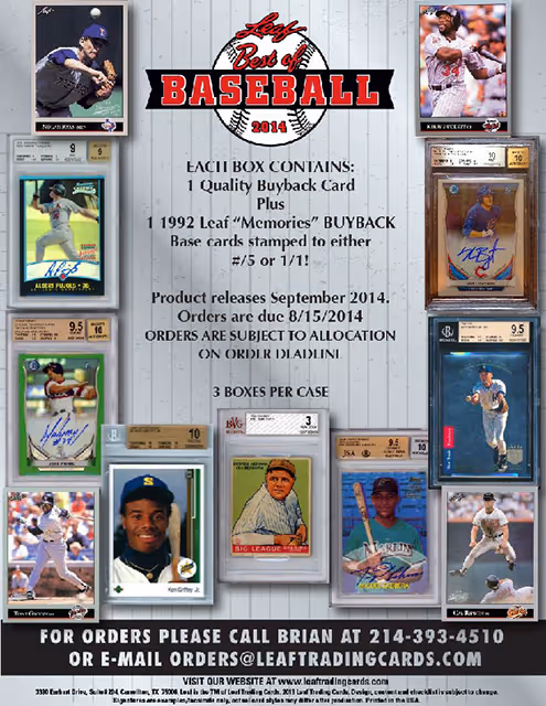 2014 Leaf Best Of Baseball