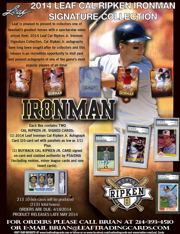 2014 Leaf Cal Ripken Jr. Ironman Signature Collection