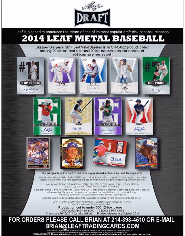 2014 Leaf Metal Baseball