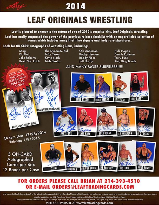 2014 Leaf Originals Wrestling