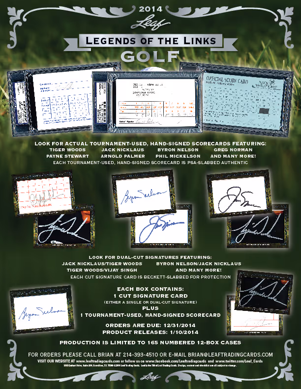 2014 Leaf Legends of the Links