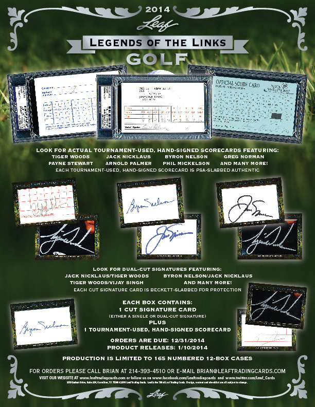 2014 Leaf Legends of the Links