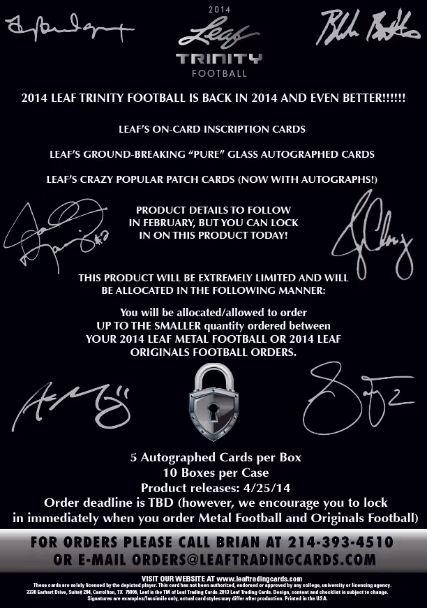2014 Leaf Trinity Football