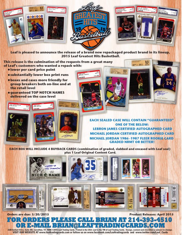 2015 Leaf Greatest Hits Basketball