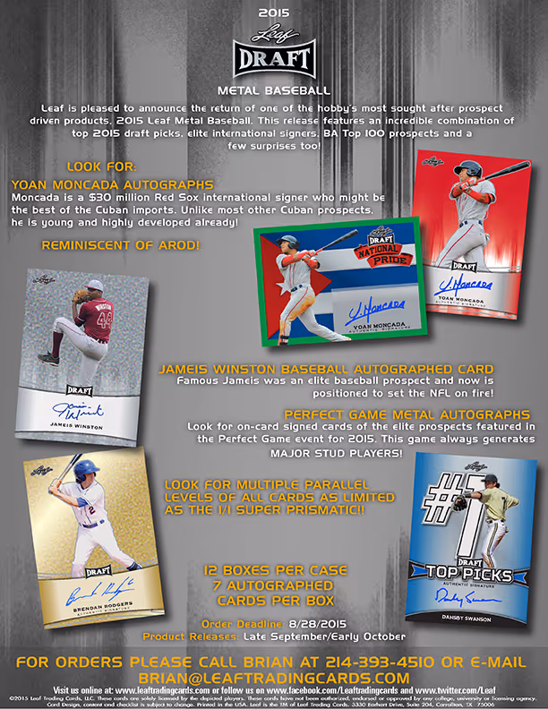 2015 Leaf Metal Draft Baseball