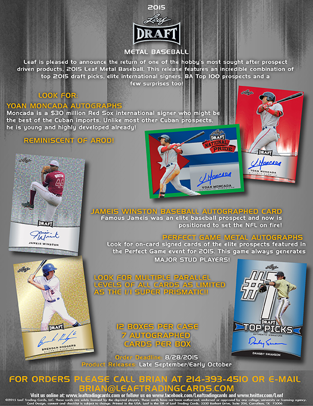 2015 Leaf Metal Draft Baseball