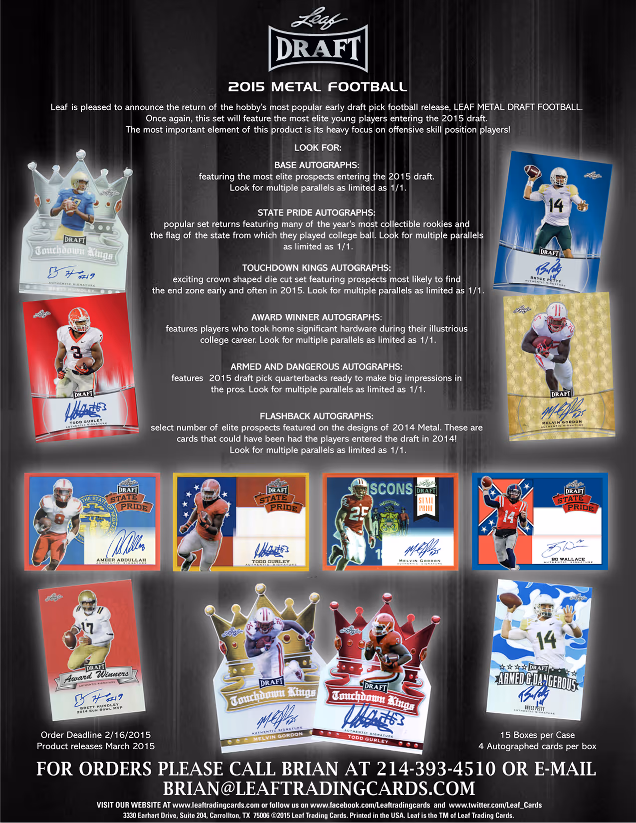 2015 Leaf Metal Draft Football