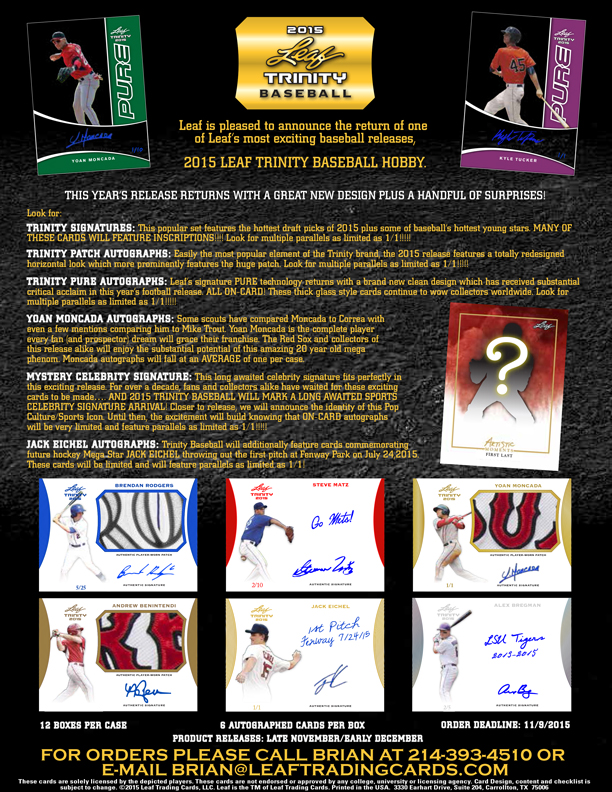 2015 Leaf Trinity Baseball