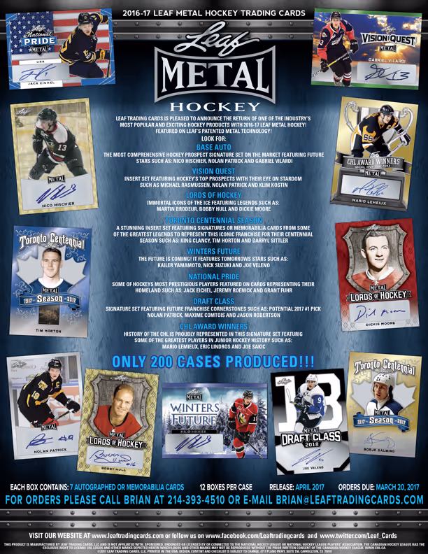 2016-17 Leaf Metal Hockey