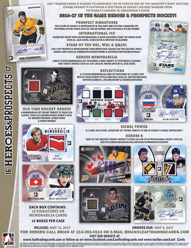2016-17 In The Game Heroes and Prospects Hockey