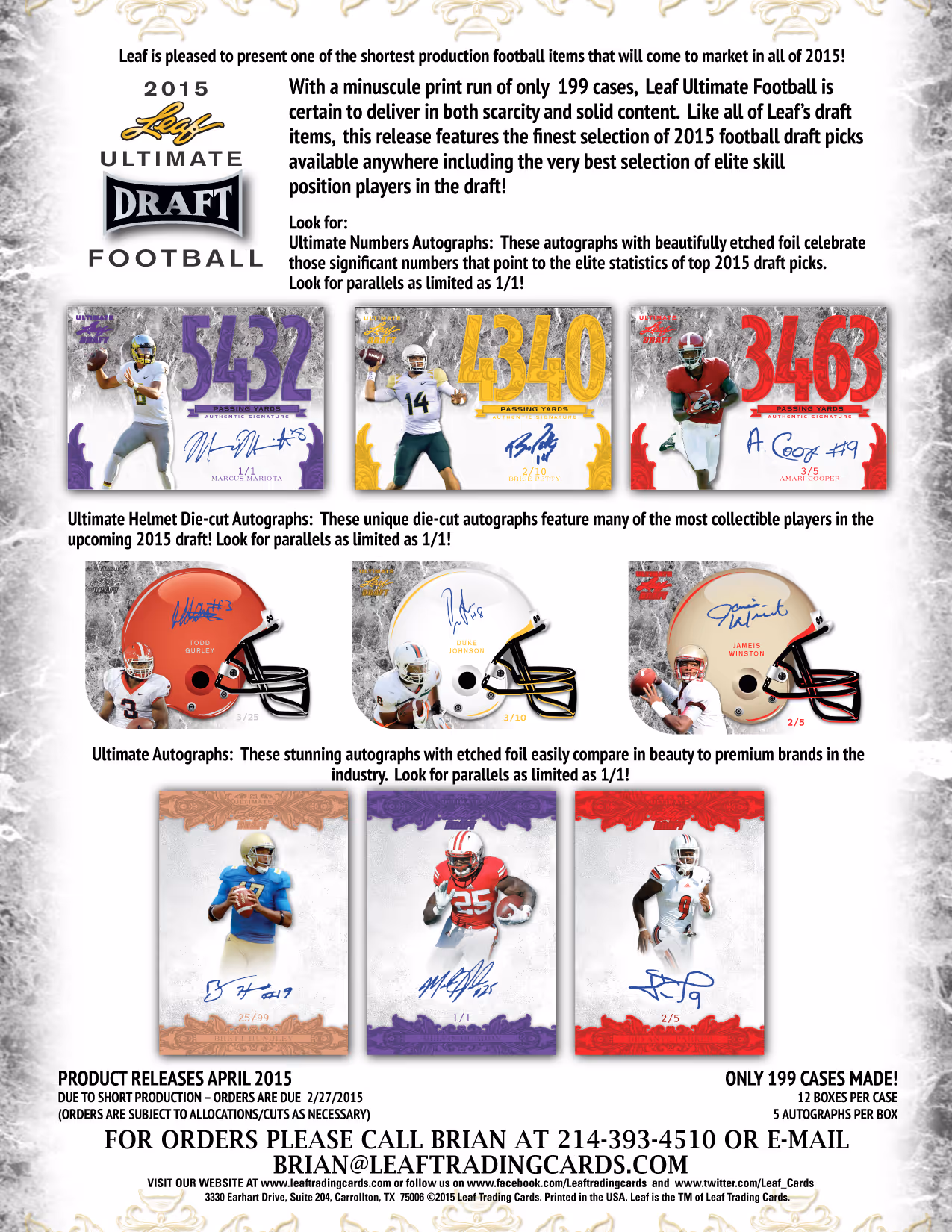 2015 Leaf Ultimate Draft Football