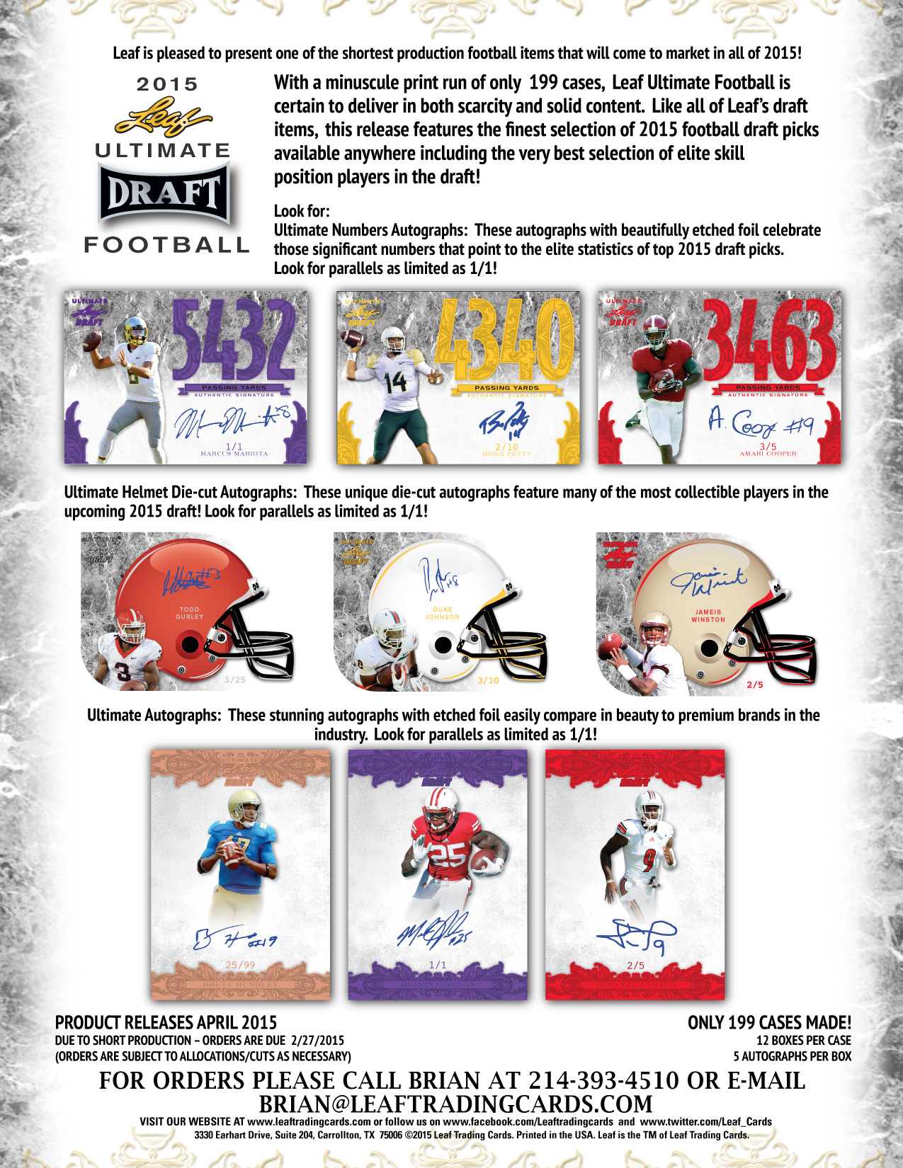 2015 Leaf Ultimate Draft Football