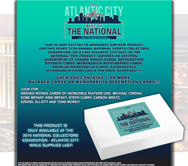 2016 Leaf Atlantic City Best Of The National