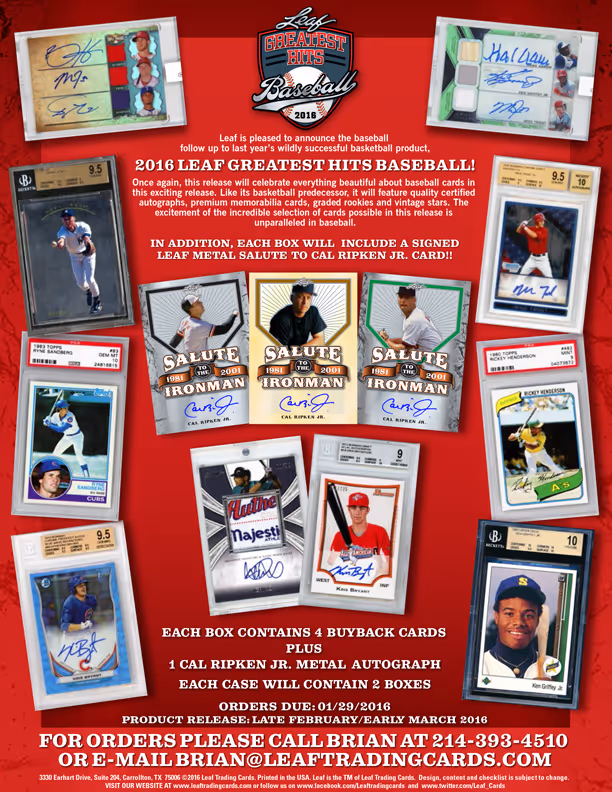 2016 Greatest Hits Baseball