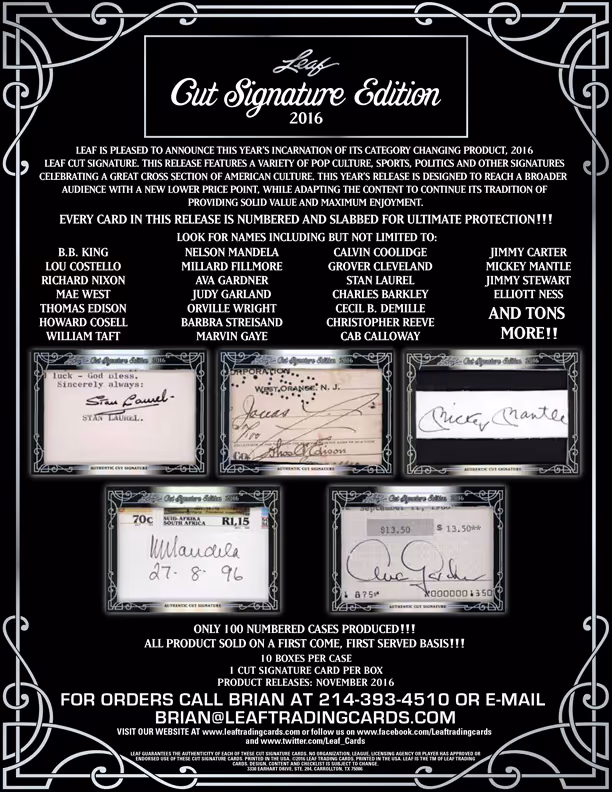 2016 Leaf Cut Signature Edition