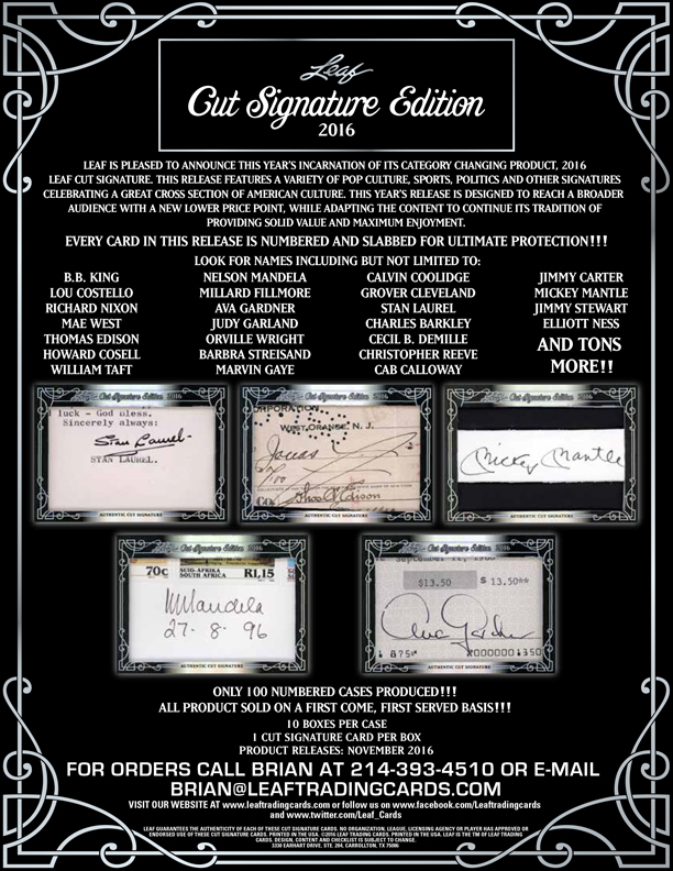 2016 Leaf Cut Signature Edition