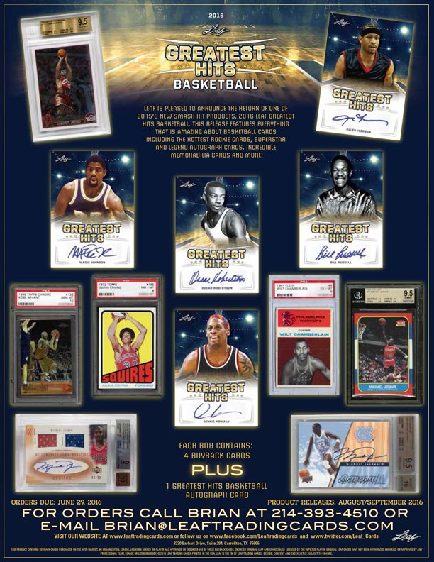 2016 Leaf Greatest Hits Basketball