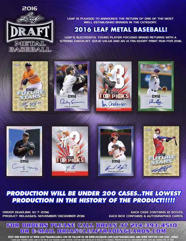 2016 Leaf Metal Draft Baseball