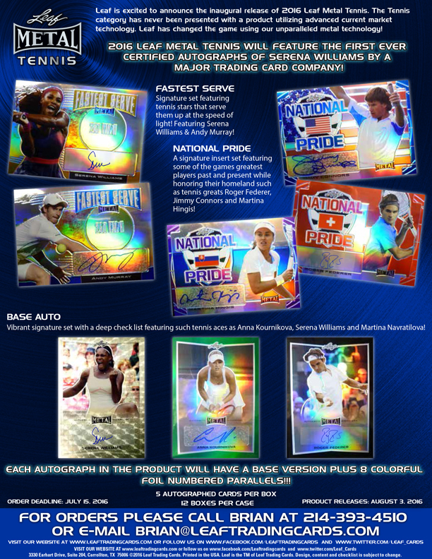 2016 Leaf Metal Tennis