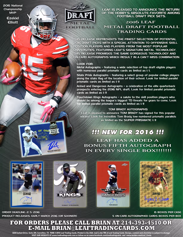 2016 Leaf Metal Draft Football