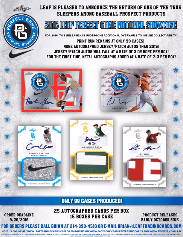 2016 Leaf Perfect Game National
