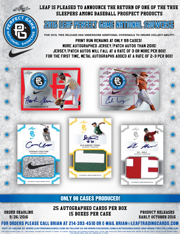 2016 Leaf Perfect Game National