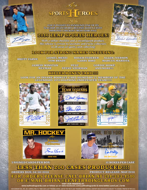 2016 Leaf Sports Heroes