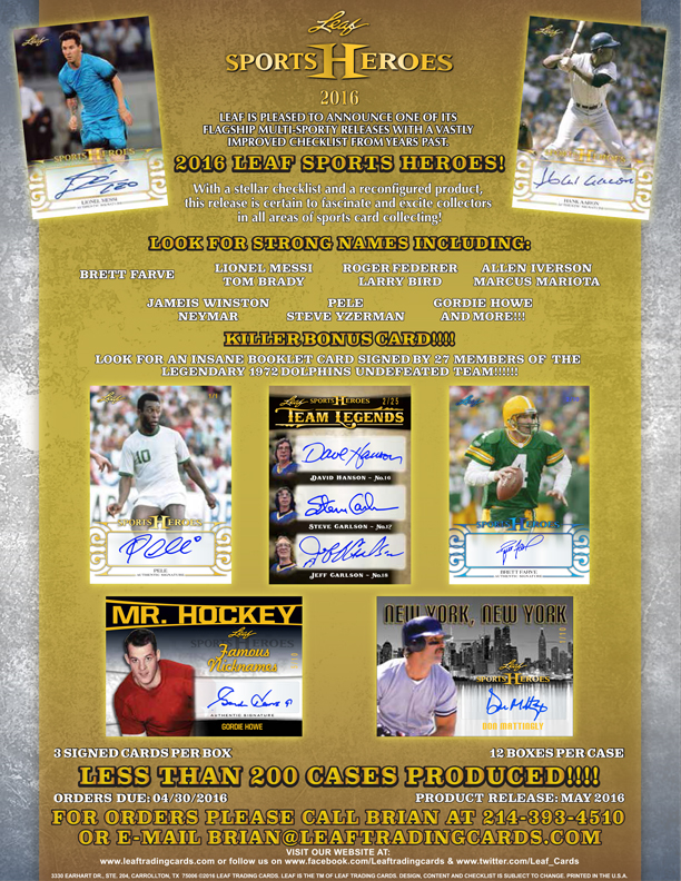 2016 Leaf Sports Heroes