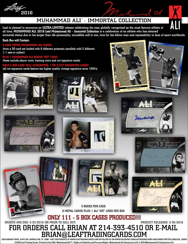 2016 Leaf Muhammad Ali – Immortal Collection
