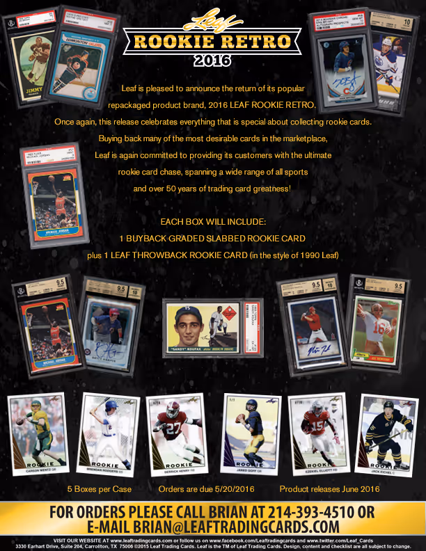2016 Leaf Rookie Retro